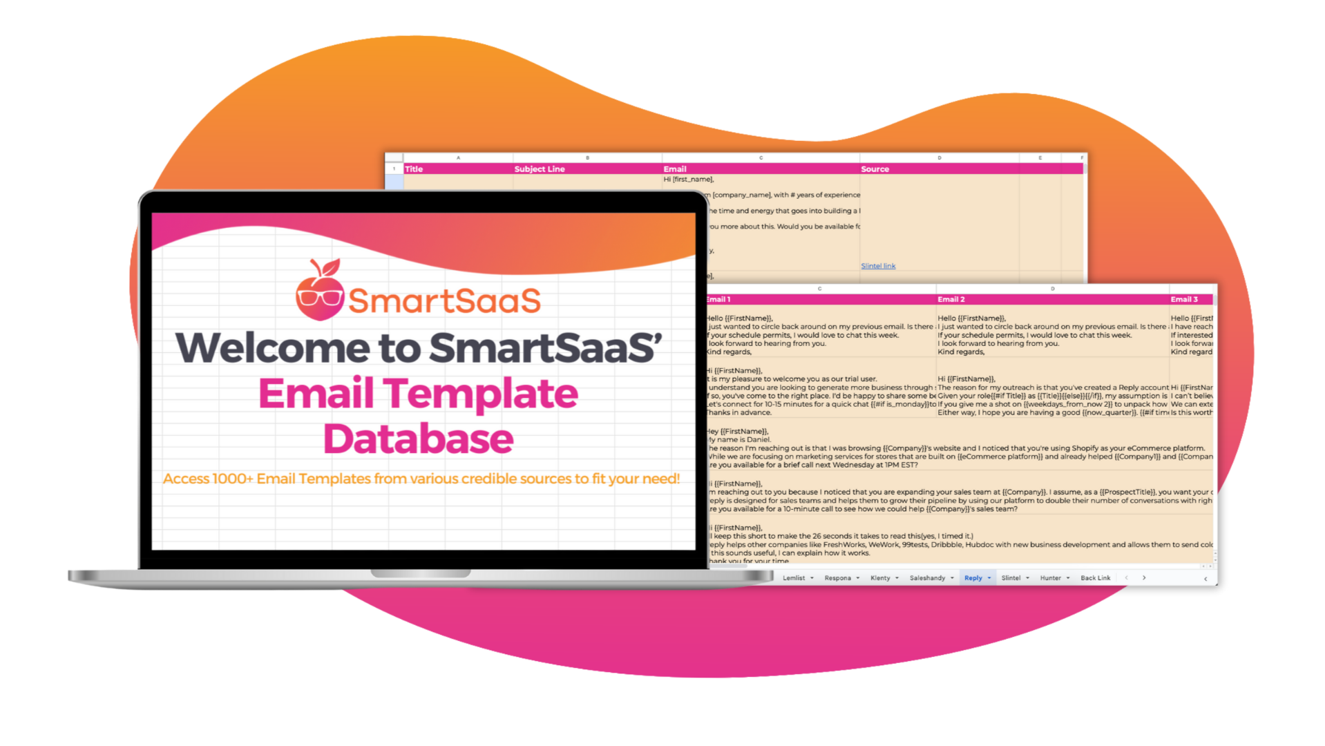 SSS Cold Email Template Database Landing Page Sneak Peek 