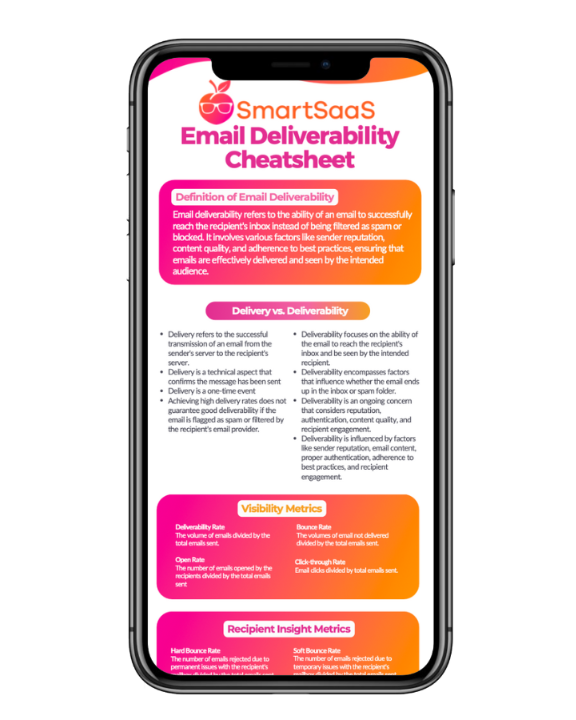 SSS Email Deliverability Cheatsheet Landing Page Preview